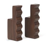 Unda coat hooks - set of 2 Brown one size