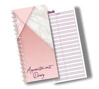 Undated Appointment Book Diary 298 Days - Beauty Salon or Therapists - 2 Columns - DL Size 99mm x 210mm