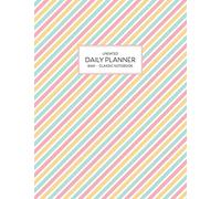 Undated Daily Planner 8.5 x 11 Classic Notebook: Full Page Daily Planning Sheets With 24 Hourly Scheduling, Top Priorities, To Do Tasks, Water Intake and More Notes