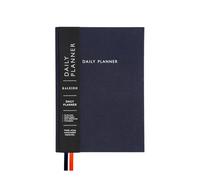 Undated Daily Planner Notebook | To Do Lists Hourly Schedule Note Pages | A5 | Off Black