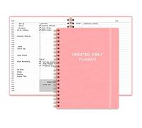 Undated Daily Planner - Undated Planner with Hourly Schedules, Action Items and Follow-up, A4 Daily Organizer Notebook to Increase Productivity, Appointment Book for Time Management, 8.5 × 11 Inch