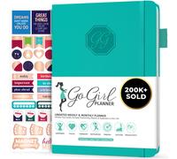 Undated GoGirl Planner for Women - Compact Weekly Agenda & Goals Journal for Enhanced Productivity, Turquoise