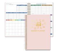 Undated Monthly Budget Planner & Organiser - 14-Month Money Management Notebook with Expense Tracker, Debt Planner & Bill Organiser for Effective Personal Finance (Pink)