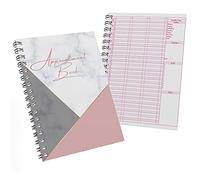 Undated Pink Marble Appointment Book Salons15mins Intervals Large A4 Size Beauty Salon Therapists Diary (A4-210mm x 297mm)