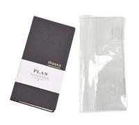 Undated Pocket Weekly Planner Schedule Organizer Agenda Year Month Week Plan A6 Notebooks (Gray with clear cover)