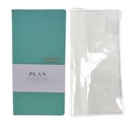 Undated Pocket Weekly Planner Schedule Organizer Agenda Year Month Week Plan A6 Notebooks (Light blue with clear cover)