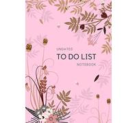 Undated To Do List Notebook: A5 Daily Checklist Planner with Top Priorities and Hourly Time Slots | Cute Autumn Flower Design Pink