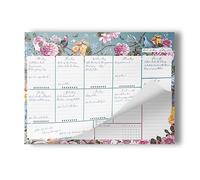 Undated Weekly Desk Planner Pad - 52 Pages Notepad With To Do List and Habit Tracker | Desk Pad Tear Off for Organization