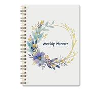 Undated Weekly Planner Notebook, A5 Planner Notebook Daily Diary,Weekly Goals with Habit Tracker 52 Weeks Planning for College Work
