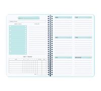 Undated Weekly Planner- Weekly Goals Notebook, A5 To Do List Planner, Habit Tracker Journal with Spiral Binding, 5.7 x 8.0 inches