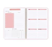 Undated Weekly Planner- Weekly Goals Notebook, A5 To Do List Planner, Habit Tracker Journal with Spiral Binding, 5.7 x 8.0 inches