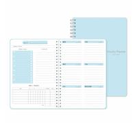 Undated Weekly Planner, Weekly To Do List Notebook with Goal & Habit Tracker Organizer, A5 5.7" x 8.0" Weekly Planner Notebook with Spiral Binding for Men or Women