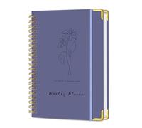 Undated Weekly Planner, Weekly To Do List Notebook with Goal & Habit Tracker Organizer, A5 5.8" x 8.0" Weekly Planner Notebook with Spiral Binding for Men or Women