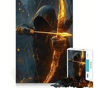 Undead Archer Jigsaw Puzzles 1000 Mental Focus Game Precision Cut Smooth Edges Meaningful Connection Building Game (50x75cm)