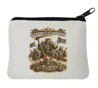 Undead Army Command and Skulls Neoprene Coin Purse Pouch 10x11cm White