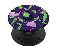 undead halloween zombie girl worms bat creepy cadaver corpse PopSockets Adhesive PopGrip