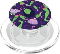 undead halloween zombie girl worms bat creepy cadaver corpse PopSockets PopGrip for MagSafe