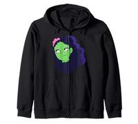 undead halloween zombie woman monster bride cadaver brains Zip Hoodie