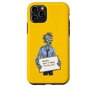 Undead Inside Funny Zombie Work Humor Daily Grind Cool Art Case for iPhone 11 Pro