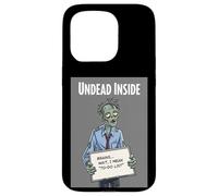 Undead Inside Funny Zombie Work Humor Daily Grind Cool Art Case for iPhone 15 Pro