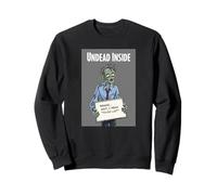 Undead Inside Funny Zombie Work Humor Daily Grind Cool Art Sweatshirt
