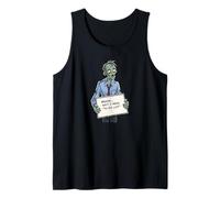 Undead Inside Funny Zombie Work Humor Daily Grind Cool Art Tank Top