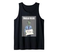 Undead Inside Funny Zombie Work Humor Daily Grind Cool Art Tank Top