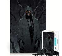Undead Reaper in The Ember Woods Adults 1000 Pieces Puzzle Mental Fun Game Advanced Laser Cutting Tech Amusing Challenge for Waiting Time (50x75cm)