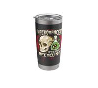 Undead Recycling Necromancer Design for a Satanist Stainless Steel Insulated Tumbler