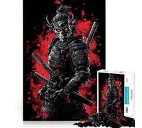 Undead Samurai Warrior Japanese 1000 Piece Jigsaws Creative Skill Toy Tight Lock No Loose Pieces Bonding Activity for Loved Ones (38x52cm)