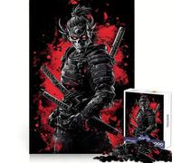 Undead Samurai Warrior Japanese Jigsaw Puzzle for Teenagers 1000 Pieces Intellectual Fun Mind Calming Fun Fine Cut Winter Gift (38x26cm)