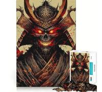 Undead Samurai Warrior Jigsaw for Teenagers 1000 Pieces Mind Boost Fun Clean Cut Sturdy Components Heartwarming Gathering Activity (38x52cm)