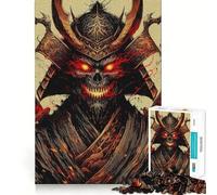 Undead Samurai Warrior Jigsaw Puzzles 1000 Recall Fun Play Burr Free Clean Cut Pieces Portable Travel Friendly Fun Game (50x75cm)