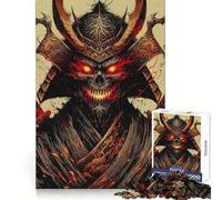 Undead Samurai Warrior Jigsaw Puzzles for Teenagers 1000 Piece Thought Training Quiet Recreation Uniform Cut Unique Xmas Gift (38x52cm)