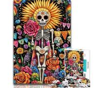 Undead Skeleton Adult Jigsaws 1000 Piece,Challenging To Complete But Fun And Humorous with Matching Poster And Trivia Sheet 50x75cm
