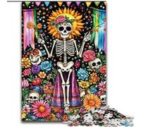 Undead Skeleton Adult Jigsaws 1000 Pieces Difficult, Suitable for Ages 14 And Up Family Fun It Is Ideal As A Gift for The Whole Family (26x38cm)