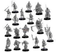 Undead Skeleton Army - 18 Miniatures for DnD & Tabletop Wargames | 32mm Scale Undead Set | RPG Skeleton Warriors, Command & Ghosts | Highlands Miniatures Licensed | Resin Unpainted Figures for Gamers