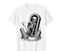 Undead Skeleton Creeps from Graveyard Arch Moonlight T-Shirt