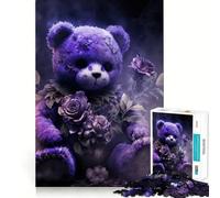 Undead Teddy Bear 1000 Piece Teenager Puzzles Mental Focus Game Precision Cut Smooth Edges Christmas Stocking Stuffer Game (38x26cm)