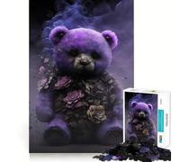 Undead Teddy Bear Jigsaw for Teenagers 1000 Pieces Mental Improve Play Uniform Size Precise Pieces Family Fun Night Activity (38x52cm)