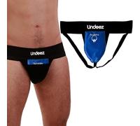 Undeez Vasectomy Jockstrap Underwear - With 2-Custom Fit Ice Packs and Snug Jockstrap For Testicular Support & Pain Relief, Black, L