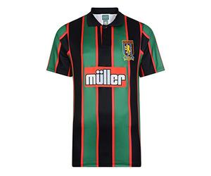 Under £20 Aston Villa 1994 Away Retro Football Shirt Green/Black Medium Polyester