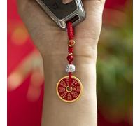 Under $5 Feng Shui Chinese Lucky Charm Car Hanging Ornament Keychain with Ancient Coin for Prosperity Wealth Peace