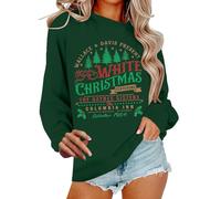 Under 5 Pounds Clearance HUIFUAO White Christmas Sweatshirts for Women The Haynes Sisters Winter 1954 Movie Funny Merry Christmas Sweatshirts for Women Long Sleeve Pullover Sales Today Clearance