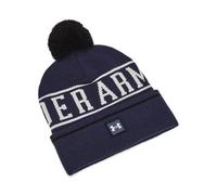UNDER ARMOUR HALFTIME POM BEANIE - MIDNIGHT NAVY / WHITE