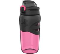 Under Armour 18oz Grip Water Bottle, Pro Lid Cover, Silicone Body Grip, Shatter Proof, Stain & Odor Resistant, All Sports, Baseball, Basketball, Football, Cerise