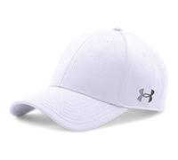 Under Armour 2018 Mens Hat UA Curved STR Brim Stretch Fit Performance Golf Cap White/Graphite Medium/Large