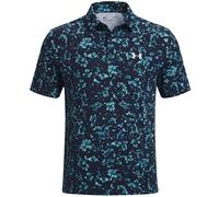 UNDER ARMOUR 2026 MATCHPLAY PRINTED FLORAL HAZARD GOLF POLO SHIRT - MIDNIGHT NAVY / BLUE HAZE