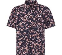 UNDER ARMOUR 2026 MATCHPLAY PRINTED GOLF POLO SHIRT - MIDNIGHT NAVY / POSH PINK