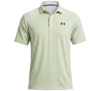 UNDER ARMOUR 2026 MATCHPLAY PRINTED GOLF POLO SHIRT - WHITE / GREEN CITRINE